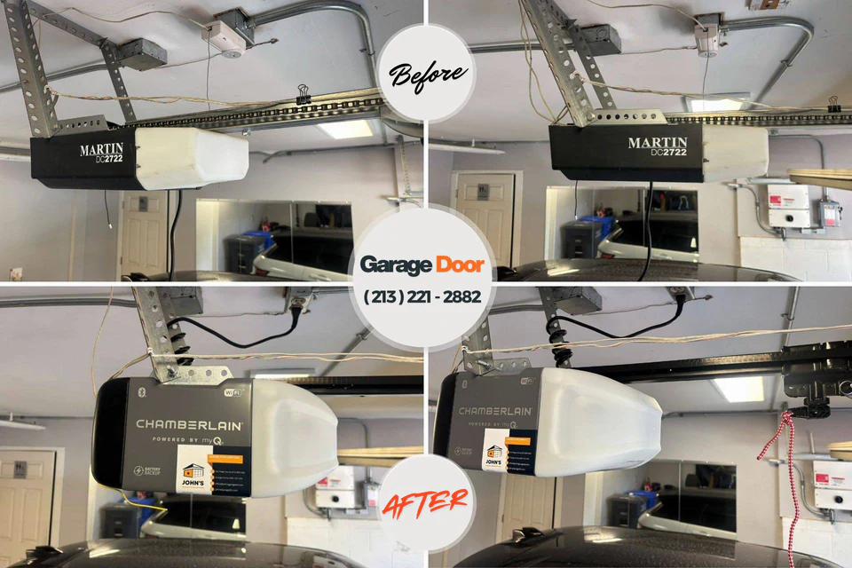 Before and after: Garage Door Installation & Replacement South Russell, OH